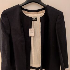 J. Crew NAVY Baird McNutt Linen Jacket NWT | 14